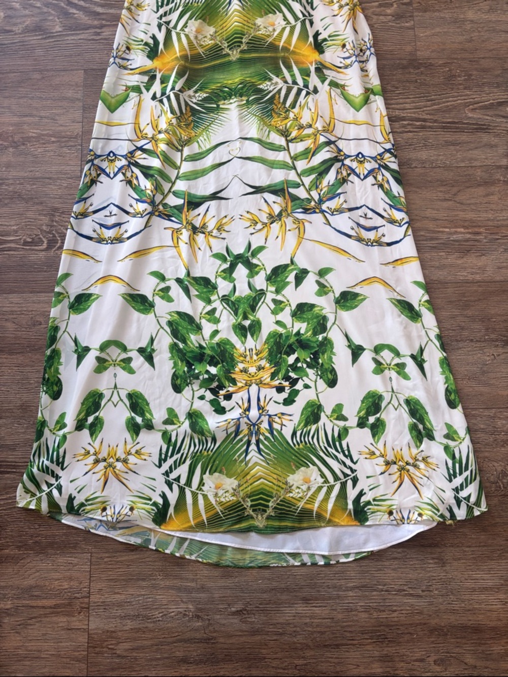 ALICE + OLIVIA Sunburst Palm Y Back Maxi Dress Women's Size Small - Picture 5 of 13